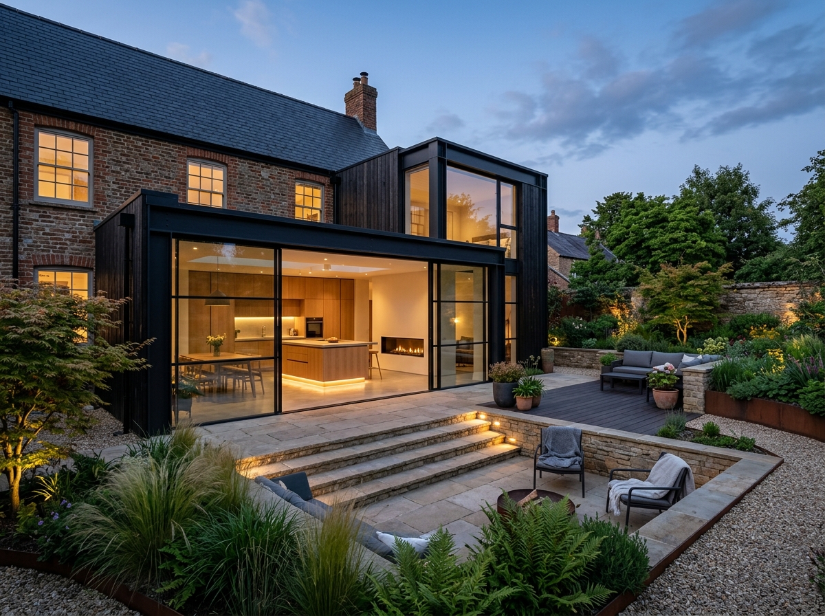 Sunken Patio & Glazed Extension